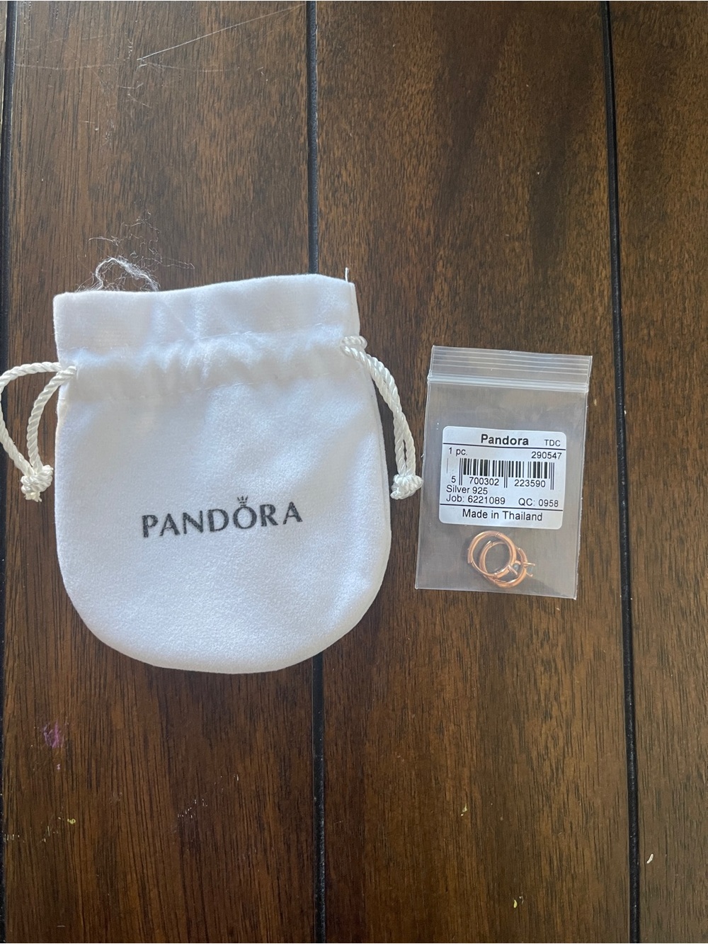 Pandora Rose Gold Hoop Earring Set with Branded Pouch